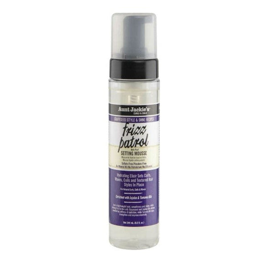 Aunt Jackies Curls And Coils Grapeseed Style And Shine Recipes Anti Poof Setting Mousse 244ml 1