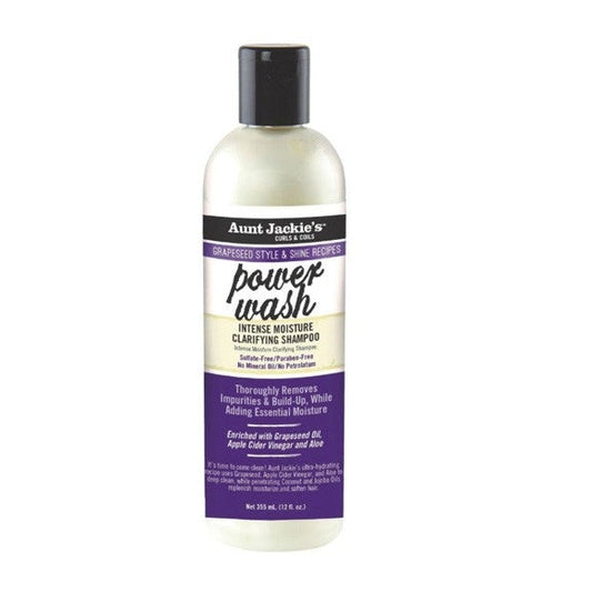 Aunt Jackies Curls And Coils Grapeseed Power Wash Shampoo 355g 1