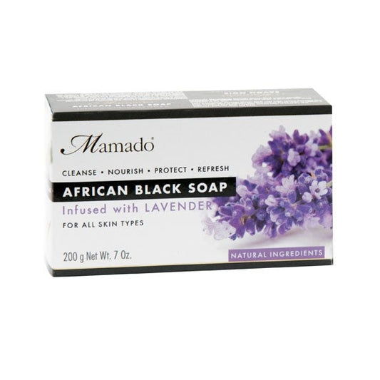 Mamado African Black Soap Infused With Lavender 200g 1