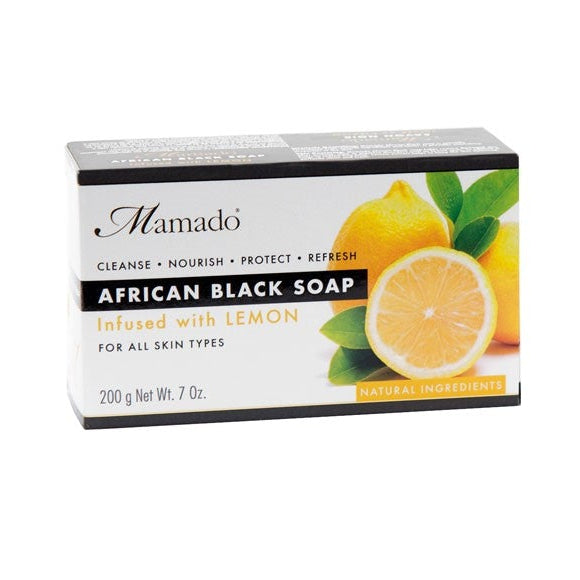 Mamado African Black Soap Infused With Lemon 200g 1