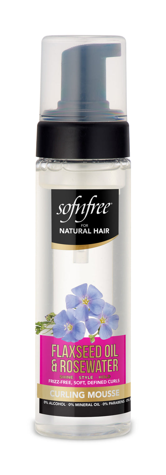 Sofnfree Curling Mousse with Flaxseed Oil & Rosewater