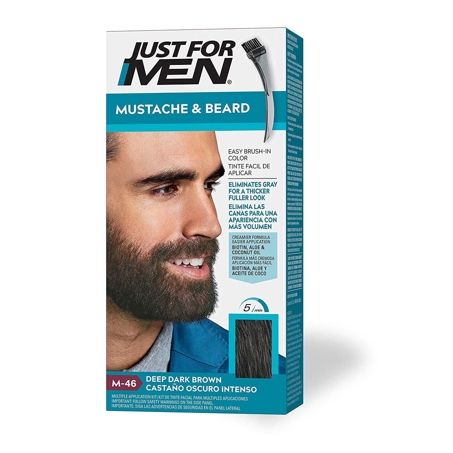 Just For Men Mustache & Beard Brush-In Color Gel - 14g