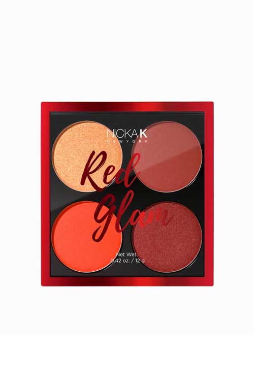 Nicka K New York Red Glam Blush and Highlighter Palette