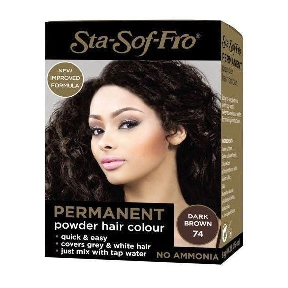 Sta-Sof-Fro Permanent Powder Hair Colour Dark Brown
